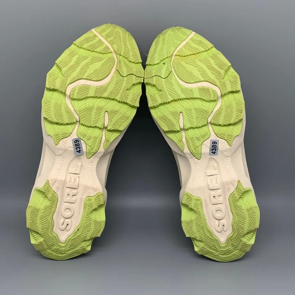 Sorel Kinetic Breakthru Tech Lace Green Pastel Chunky Sneakers Women’s Sz 9.5‎
